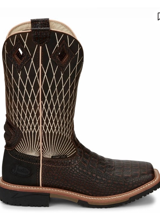 Justin Boots Other - Justin Boots Brown & Cream Derrickman Western Work Boot